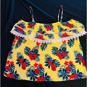 Junior’s Self Esteem off shoulder top in size xxl